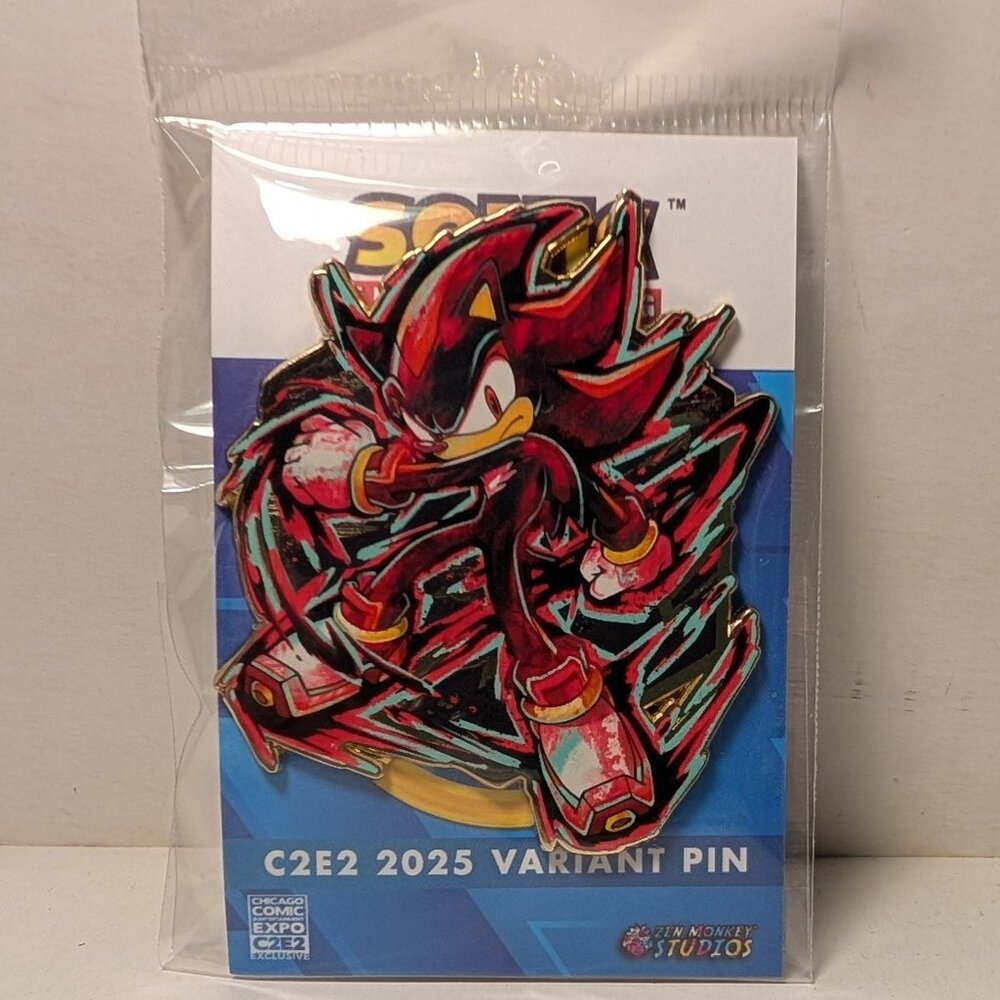 Sonic The Hedgehog Shadow Painterly Series Enamel Pin C2E2 2025 Sega Badge